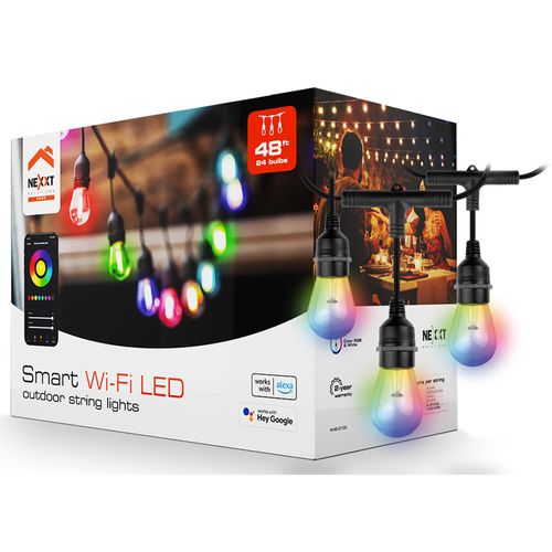 Guirnalda led smart wi-fi 110/220v - rgb - 24 luces
