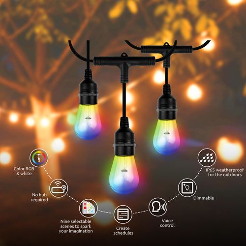 Guirnalda led smart wi-fi 110/220v - rgb - 24 luces