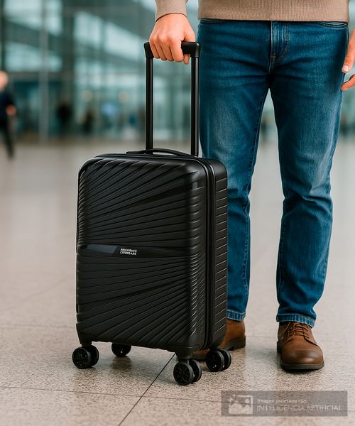 Maleta Spinner American Tourister pequeña negra
