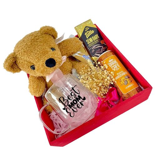 Caja con osito para mamá